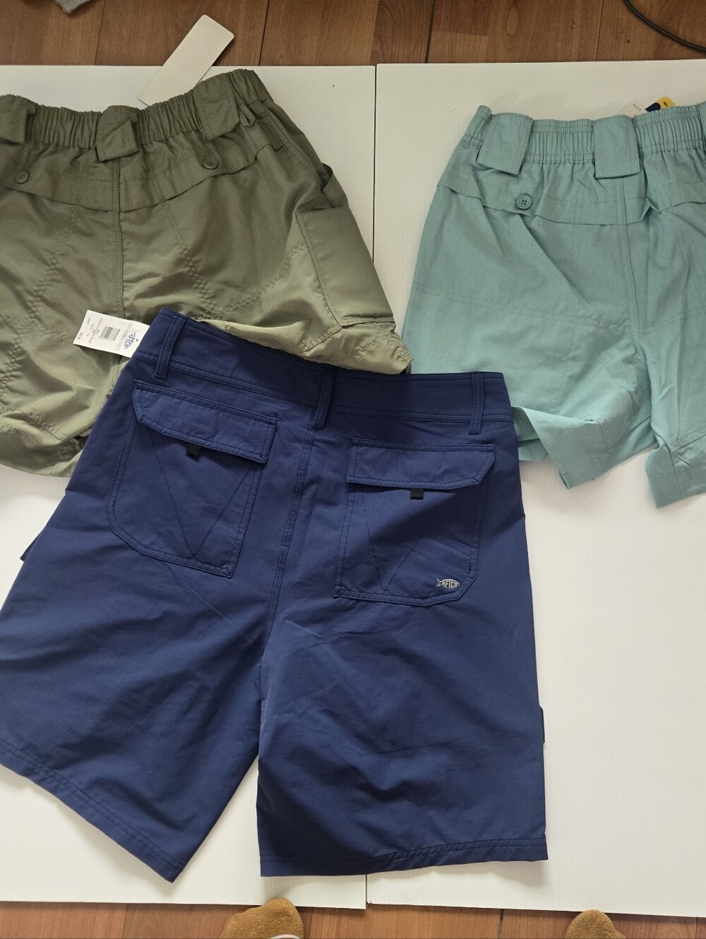 AFTCO Navy Performance Cargo Shorts - Picture 2 of 2